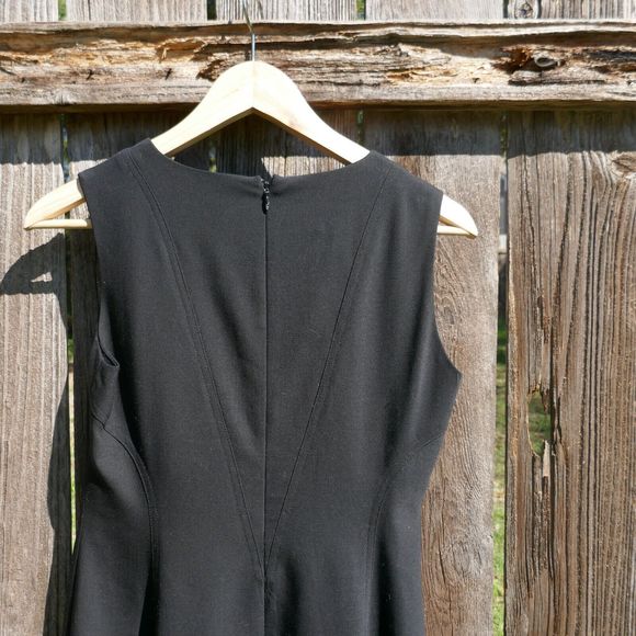 Talbots Petites Black Sheath Dress Wool Blend Career Dress Size 2 LBD - Picture 7 of 8